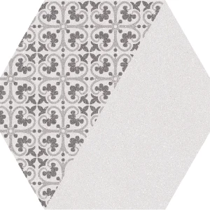 LUGANO HEX 霧｜22x25cm花磚灰｜西班牙 (2)