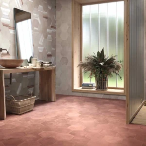MATTER 霧面｜實景圖 | 西班牙RED+TAUPE+CANVA-TAUPE-RED_23x20