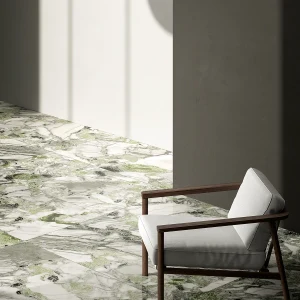 SOUND OF MARBLES 亮＋霧｜74x74cm淺綠霧｜義大利實景圖(1)